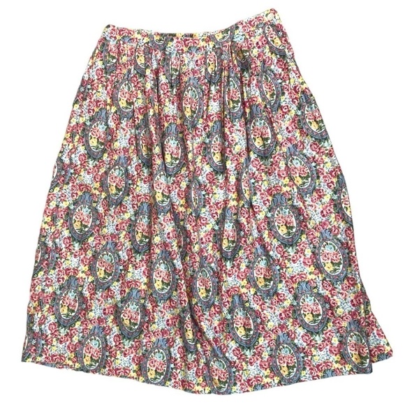 Vintage Susan Bristol Floral Print Skirt - Picture 1 of 12